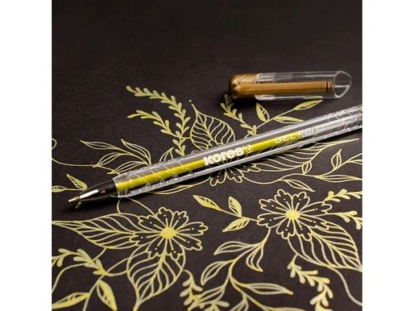 Kuličkové gelové pero Kores K11 Gel Pen Metallic set 2 ks zlaté a stříbrné