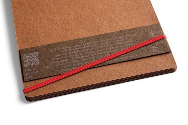 SMLT art Album na akvarel, hnědý #authenticbook, šitá vazba, 245x176cm, 12 listů, 280g/m2, s rozdělovačem