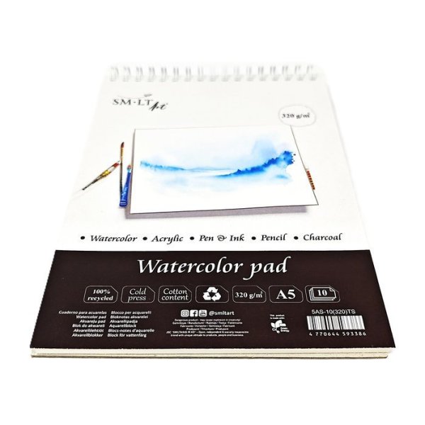SMLT art Blok Akvarel 100% bavlna, A5, 20 listů, 320g/m2
