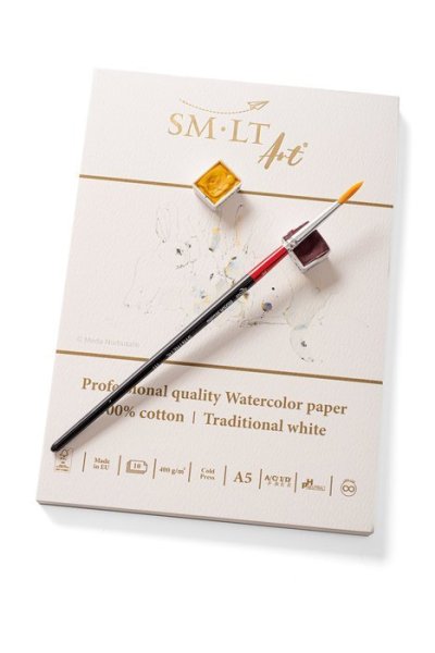 SMLT art Blok professional akvarel 100% bavlna, A5, 10 listů, 400g/m2