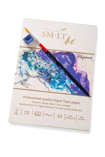 SMLT art Blok SUPER YUPO papír, A5, 10 listů, 200g/m2