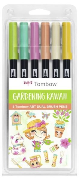 Tombow sada oboustranných fixů 6ks GARDEN (limitovaná edice)