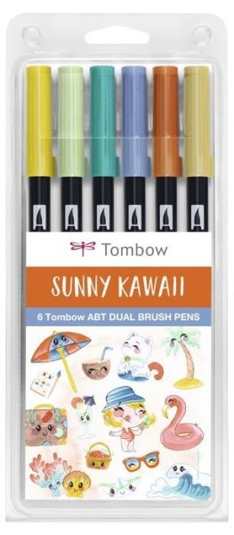 Tombow sada oboustranných fixů 6ks SUNNY (limitovaná edice)