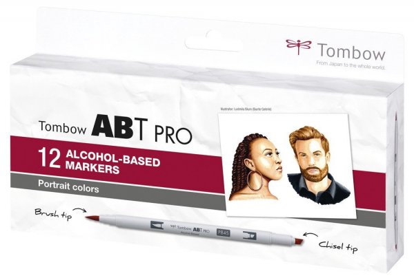 Tombow Set obostranih flomastera na bazi alkohola ABT PRO – Portrait set, 12 kom.