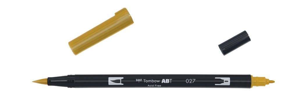 Tombow Obostrani flomaster ABT Dual Brush Pen, dark ochre