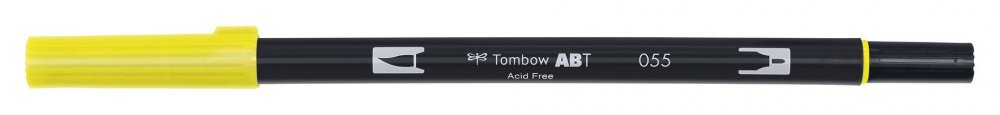 Tombow Obostrani flomaster ABT Dual Brush Pen, process yellow