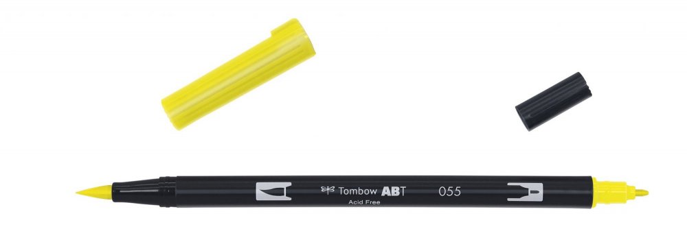 Tombow Obostrani flomaster ABT Dual Brush Pen, process yellow