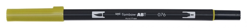 Tombow Obostrani flomaster ABT Dual Brush Pen, green ochre