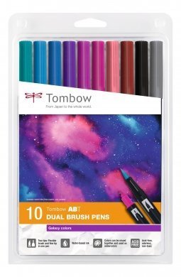 Tombow Set obostranih flomastera ABT Dual Brush Pen – Galaxy colors, 10 kom.