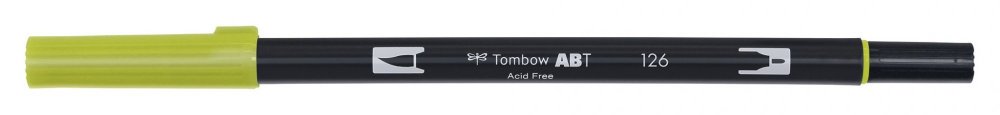 Tombow Obostrani flomaster ABT Dual Brush Pen, light olive