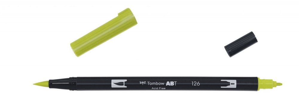 Tombow Obostrani flomaster ABT Dual Brush Pen, light olive