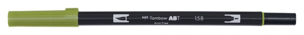 Tombow Obostrani flomaster ABT Dual Brush Pen, dark olive