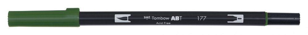 Tombow Obostrani flomaster ABT Dual Brush Pen, dark jade