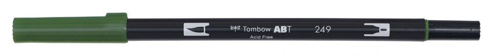 Tombow Obostrani flomaster ABT Dual Brush Pen, hunter green