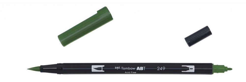 Tombow Obostrani flomaster ABT Dual Brush Pen, hunter green