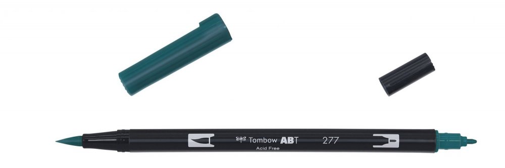 Tombow Obostrani flomaster ABT Dual Brush Pen, dark green