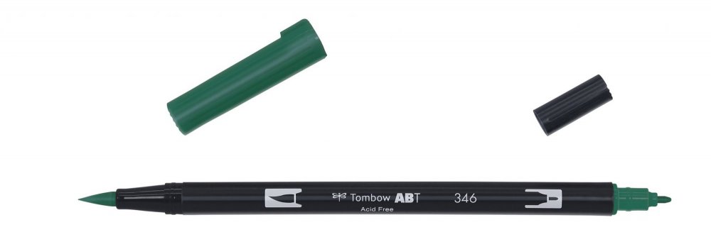 Tombow Obostrani flomaster ABT Dual Brush Pen, sea green