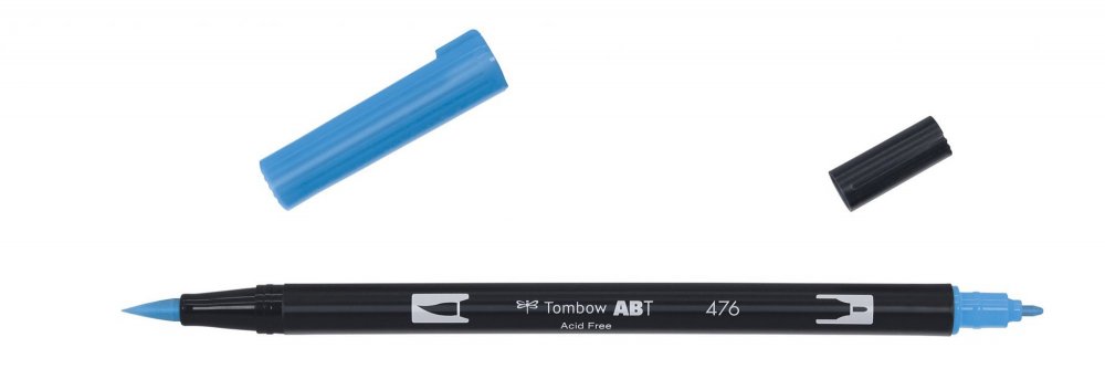 Tombow Obostrani flomaster ABT Dual Brush Pen, cyan