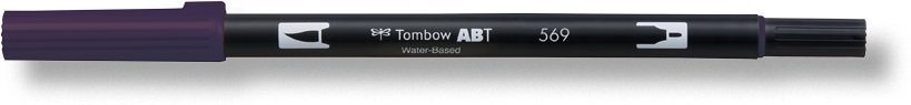 Tombow Obostrani flomaster ABT Dual Brush Pen, jet blue