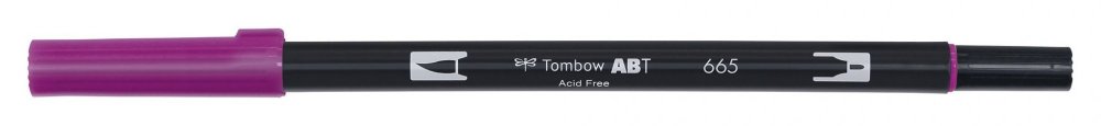 Tombow Obostrani flomaster ABT Dual Brush Pen, purple