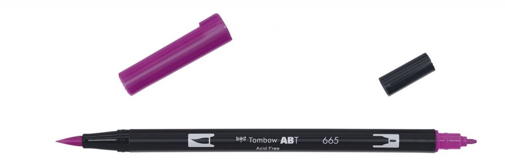 Tombow Obostrani flomaster ABT Dual Brush Pen, purple