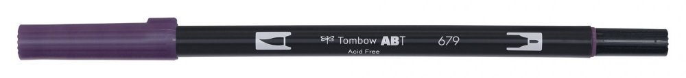 Tombow Obostrani flomaster ABT Dual Brush Pen, dark plum