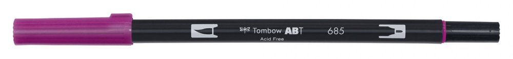 Tombow Obostrani flomaster ABT Dual Brush Pen, deep magenta
