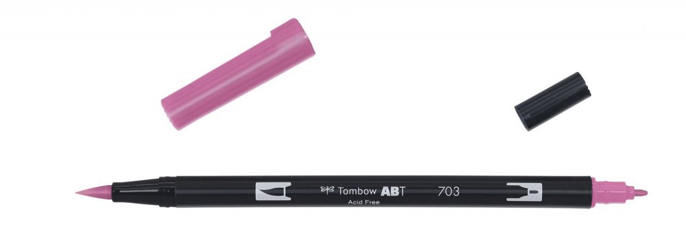 Tombow Obostrani flomaster ABT Dual Brush Pen, pink rose