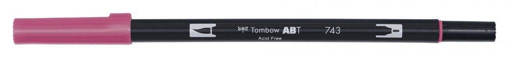 Tombow Obostrani flomaster ABT Dual Brush Pen, hot pink