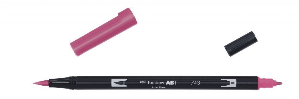 Tombow Obostrani flomaster ABT Dual Brush Pen, hot pink