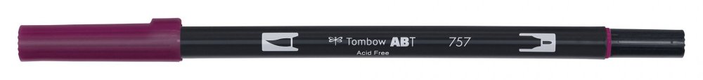 Tombow Obostrani flomaster ABT Dual Brush Pen, port red