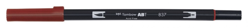 Tombow Obostrani flomaster ABT Dual Brush Pen, wine red