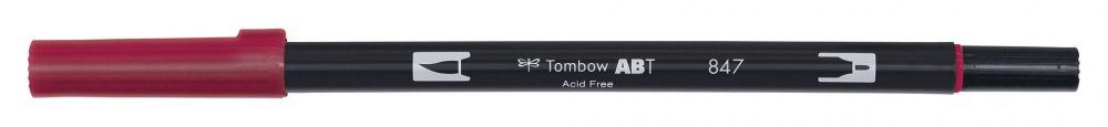 Tombow Obostrani flomaster ABT Dual Brush Pen, crimson
