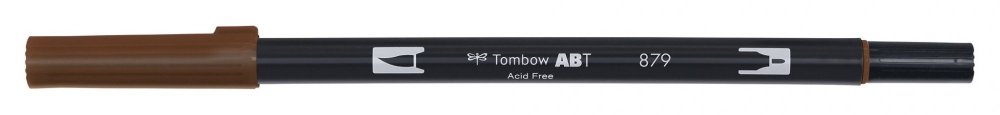 Tombow Obostrani flomaster ABT Dual Brush Pen, brown