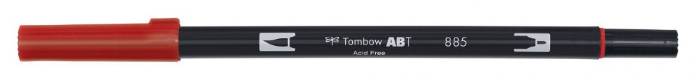 Tombow Obostrani flomaster ABT Dual Brush Pen, warm red