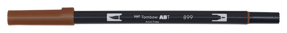 Tombow Obostrani flomaster ABT Dual Brush Pen, redwood