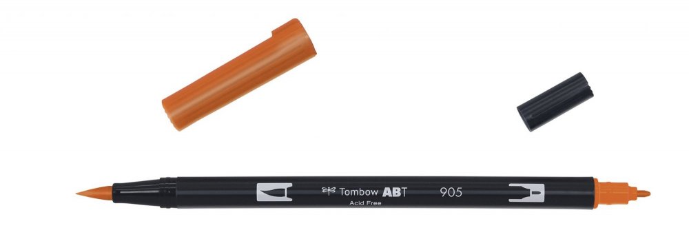 Tombow Obostrani flomaster ABT Dual Brush Pen, red