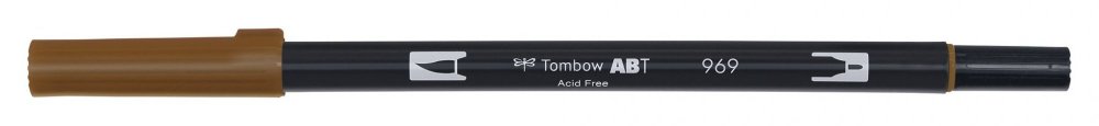 Tombow Obostrani flomaster ABT Dual Brush Pen, chocolate