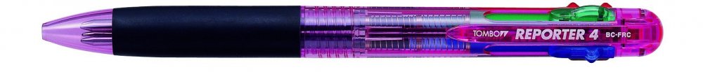 Četvretobojna kemijska olovka Reporter 4 prozirno ružičasta