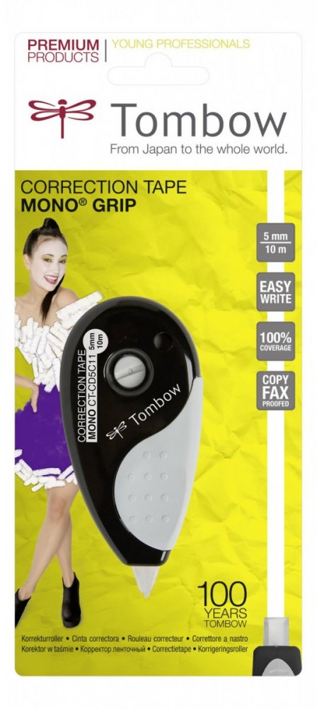 Tombow Korektor u traci MONO Grip, crno-siva