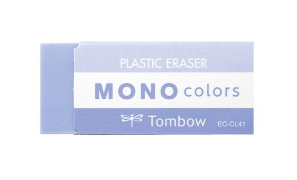 Tombow Guma MONO colors, modrá, samostatné balení v průhledné fólii