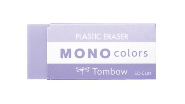Tombow Guma MONO colors, fialová, samostatné balení v průhledné fólii