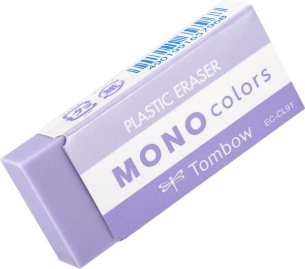 Tombow Guma MONO colors, fialová, samostatné balení v průhledné fólii