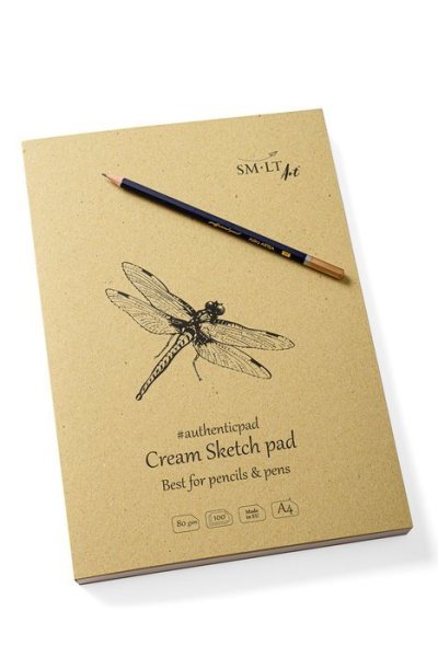SMLT art Skicák authentic, krémový, A4, 100 listů, 80g/m2