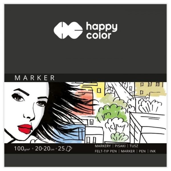 Happy Color Blok na fixy 20x20 cm, 100g/25arch