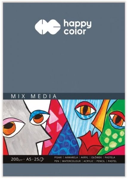 Happy Color Blok Mix media A5 200g/25arch