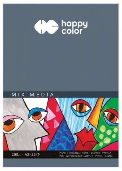 Happy Color Blok Mix media A3 200g/25arch