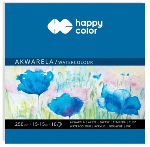 Happy Color Blok akvarel 15x15cm  250g/10arch