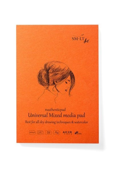 SMLT art Blok Authentic, MIX media, A4, 40 listů, 200g/m2
