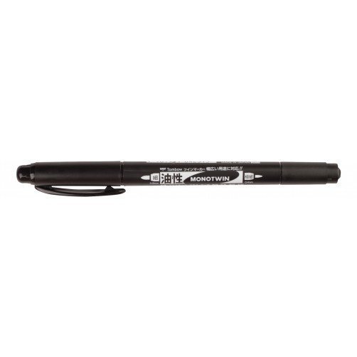 Tombow Obostrani fineliner Mono Twin, crni